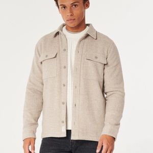 NWT Hollister button up jacket men’s size medium in the color tan